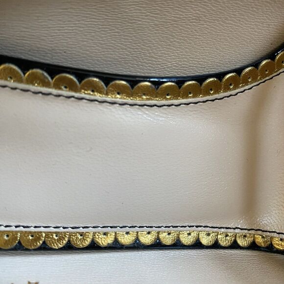 Gucci Vernice Pearl Arielle Mary Jane Pumps US 9.5 EU 39.5 Black Leather NEW - Picture 12 of 15